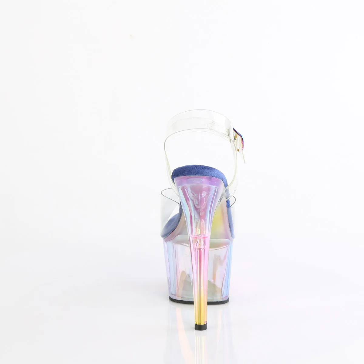 7 Inch Heel ADORE-708HT Clear Blue Tinted