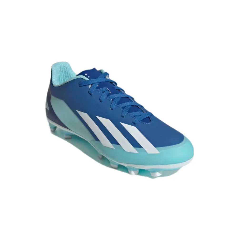 Adidas Men's X Crazyfast.4 Flexible Ground Football Shoe (Bright Royal/White/Solar Red)