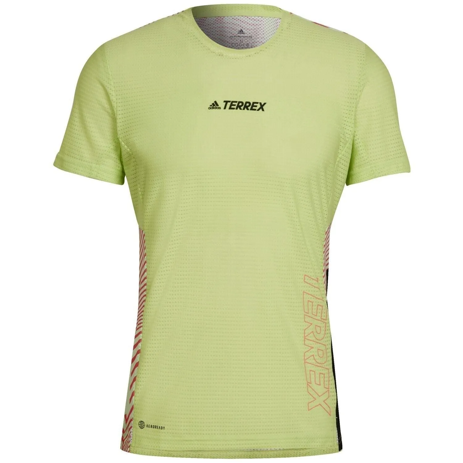 adidas Terrex Agravic Pro Trail Running T-Shirt Mens Top Lime Breathable Hiking