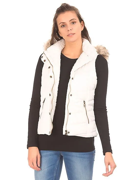 Aeropostale Hooded Padded Gilet Jacket