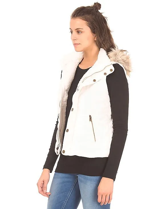 Aeropostale Hooded Padded Gilet Jacket