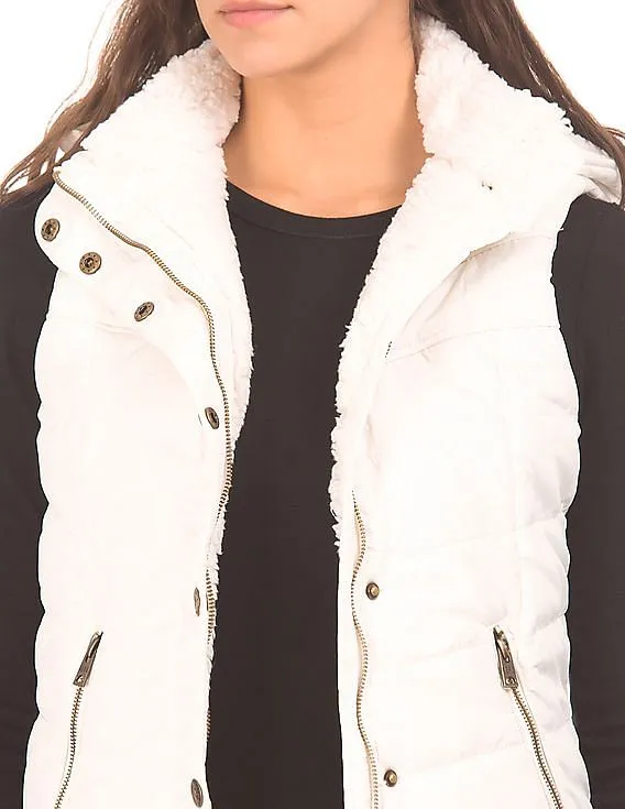 Aeropostale Hooded Padded Gilet Jacket