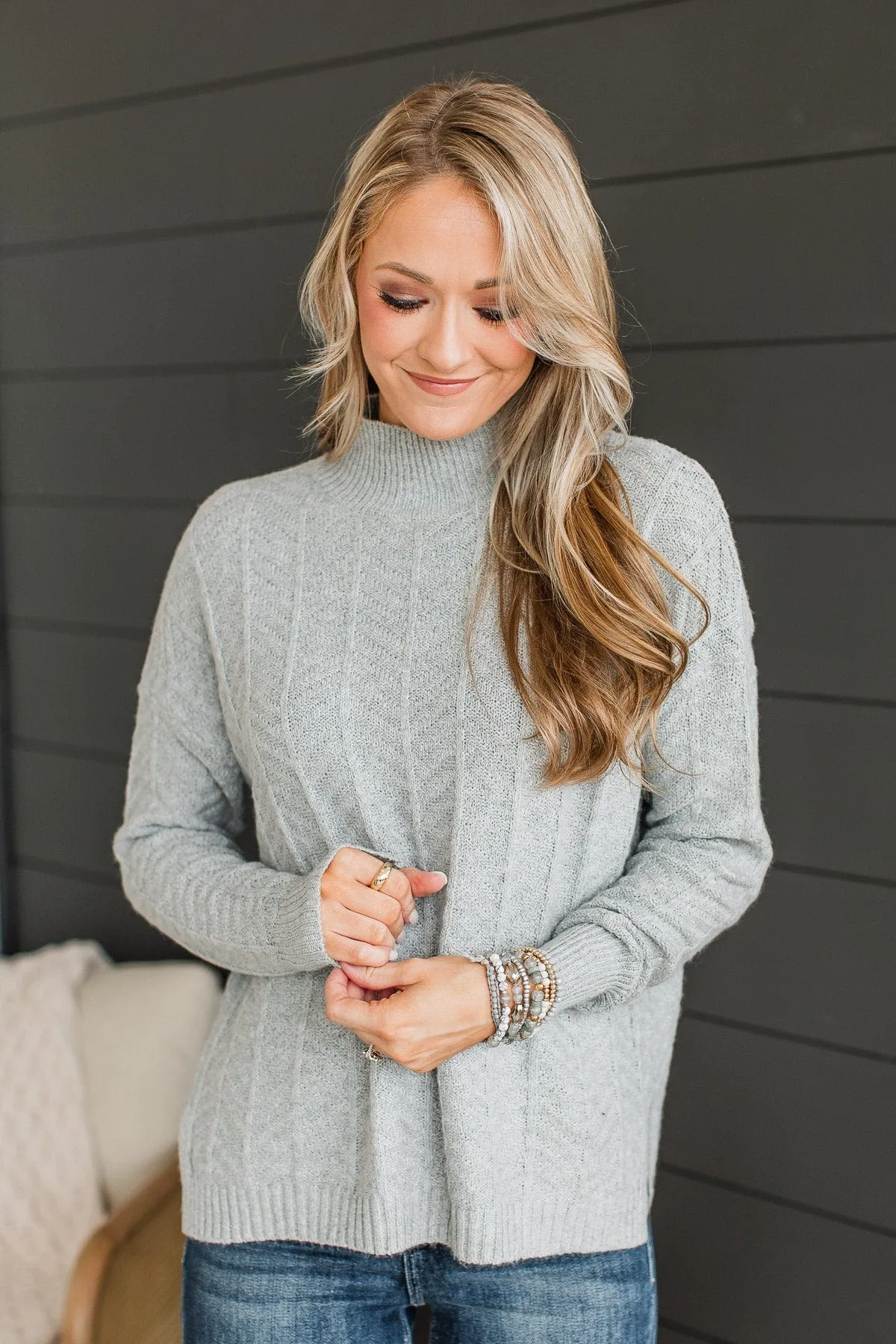 Already Spoken For Knit Sweater- Grey