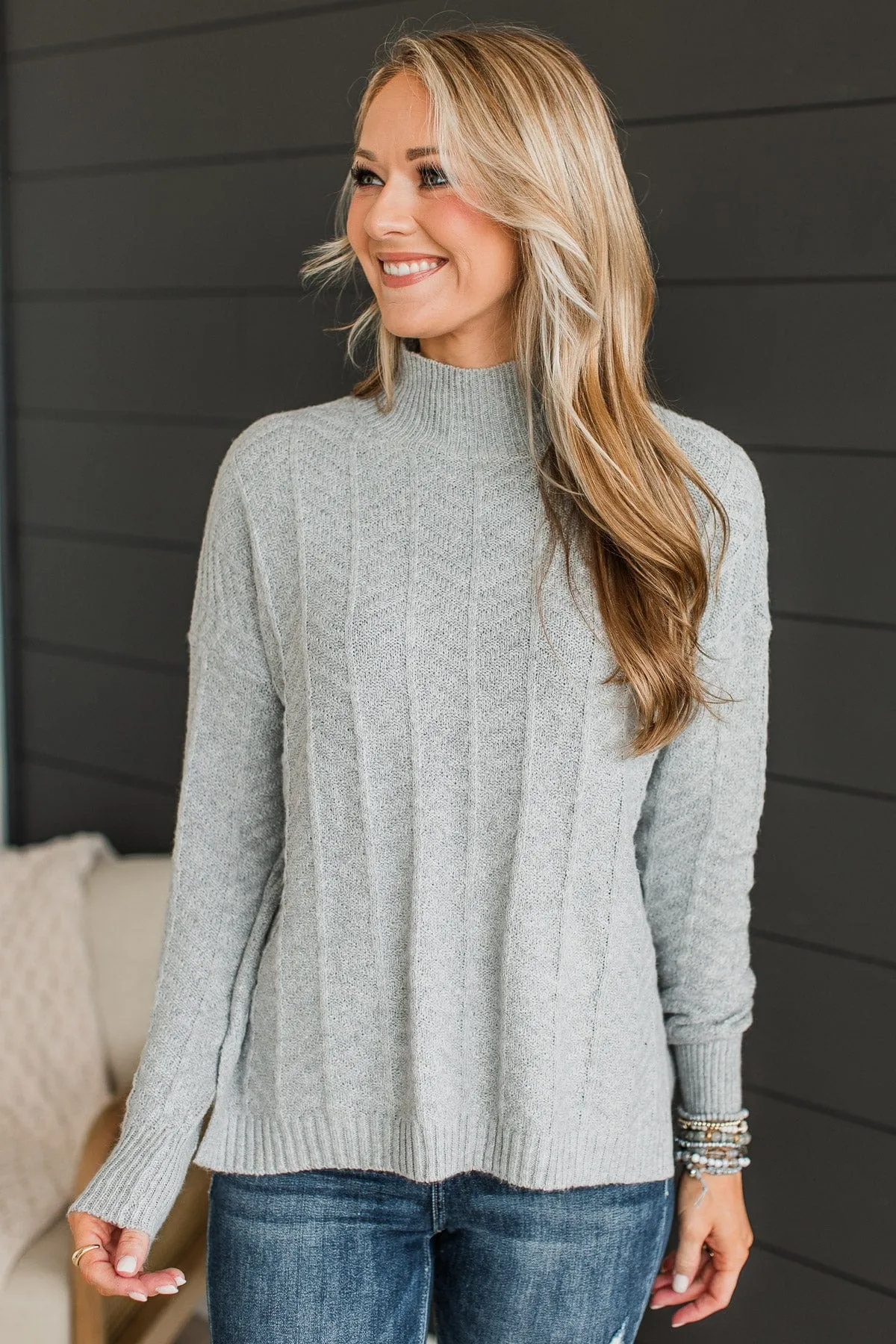 Already Spoken For Knit Sweater- Grey