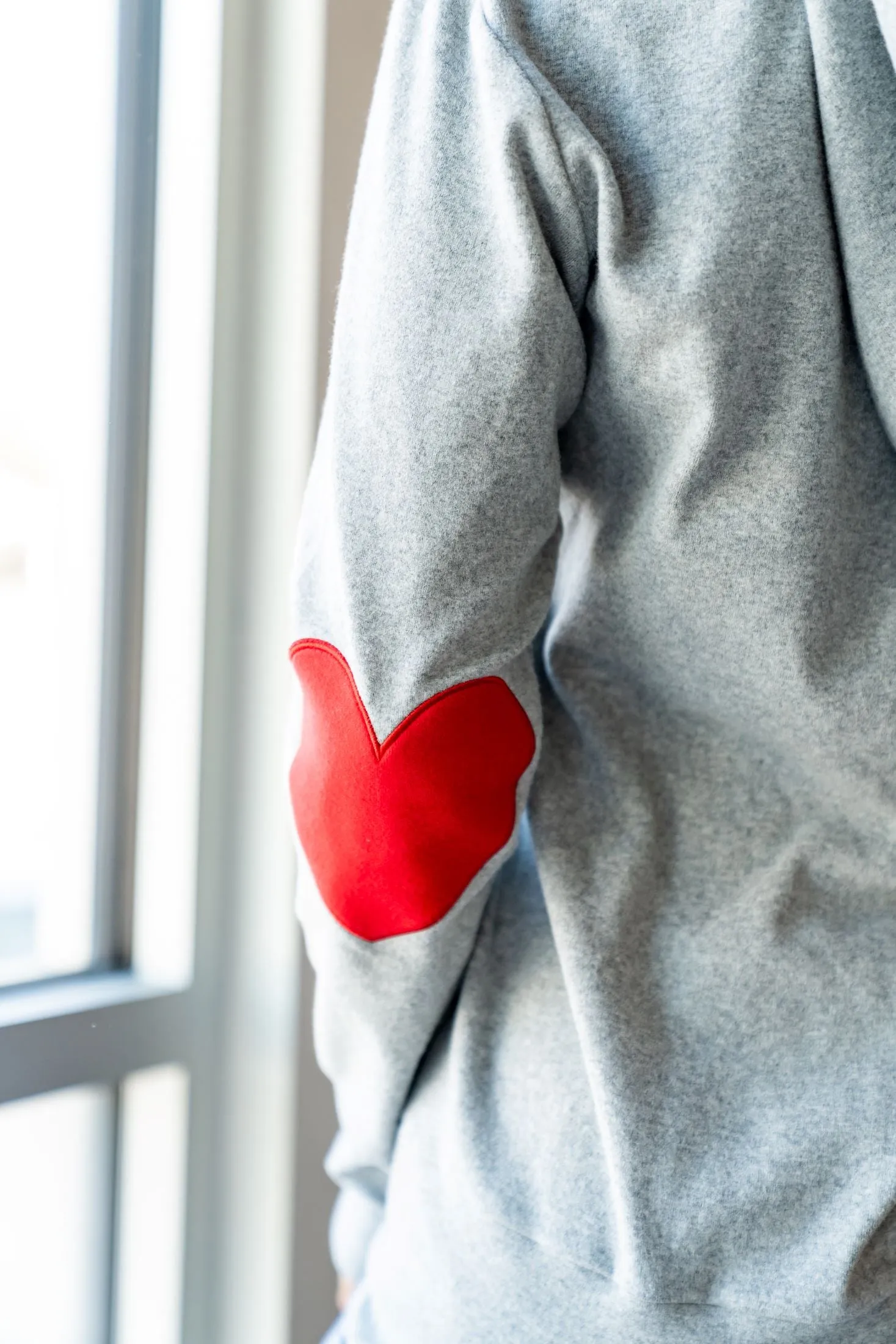 Ampersand Avenue - Halfzip Hoodie Heart Elbow