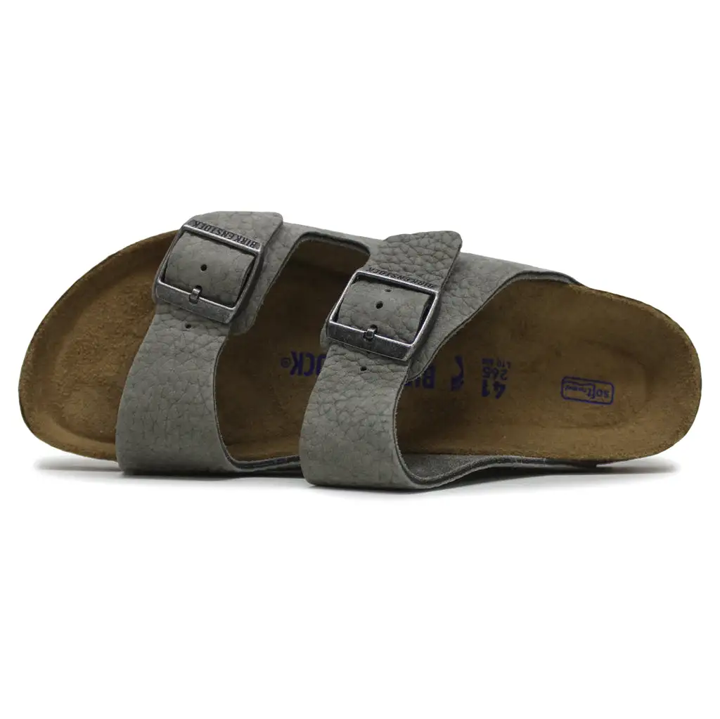 Arizona BS Soft Footbed Nubuck Leather Unisex Slides Sandals