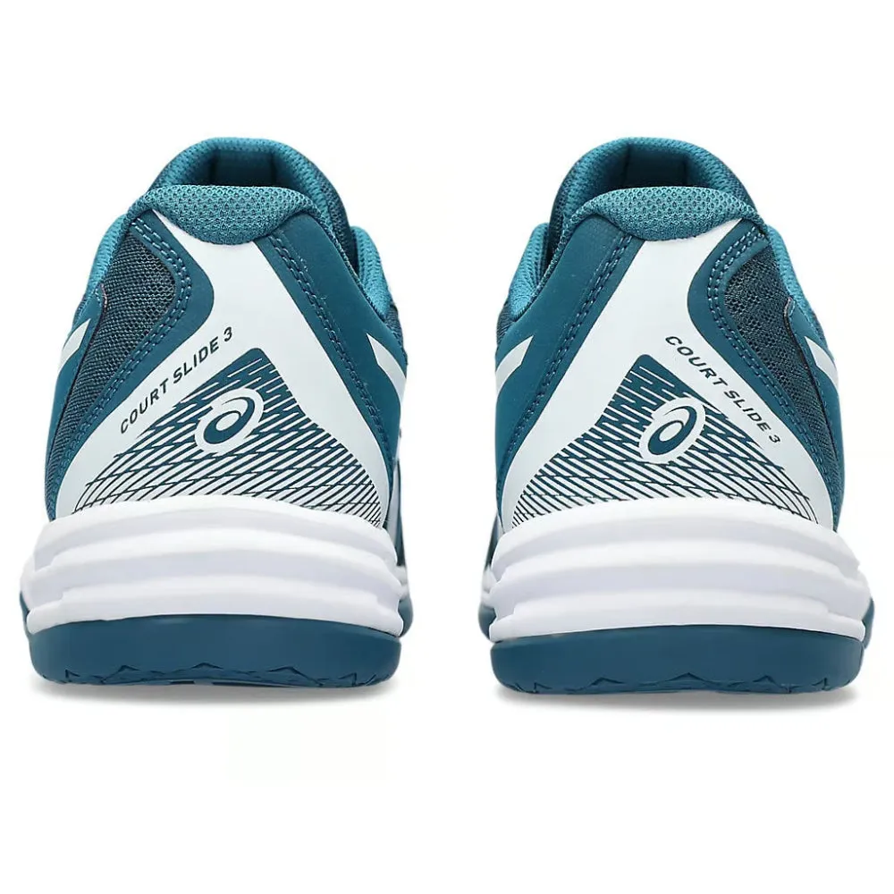 ASICS Men's Court Slide 3 Tennis Shoe (Restful Teal/White)