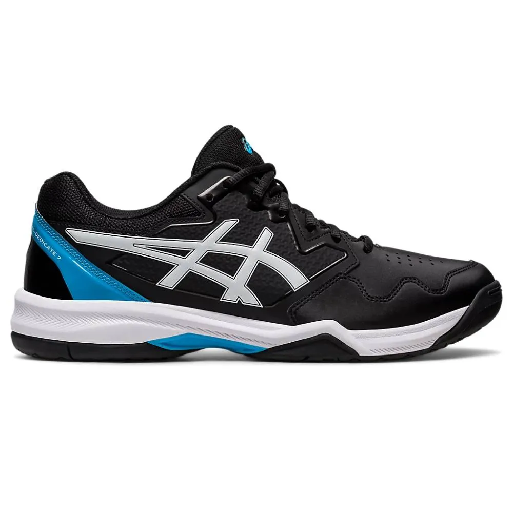 ASICS Men's Gel-Dedicate 7 Tennis Shoe (Black/Island Blue)