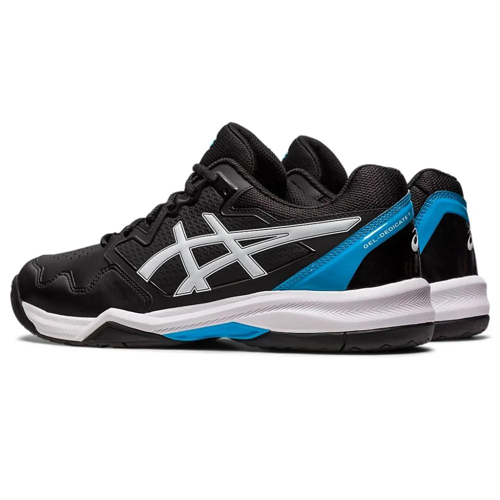 ASICS Men's Gel-Dedicate 7 Tennis Shoe (Black/Island Blue)