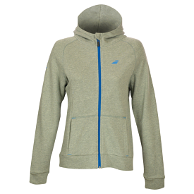 Babolat Girls Core Hooded Sweat - High Rise/Heather