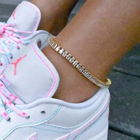 Baguette Tennis Anklet