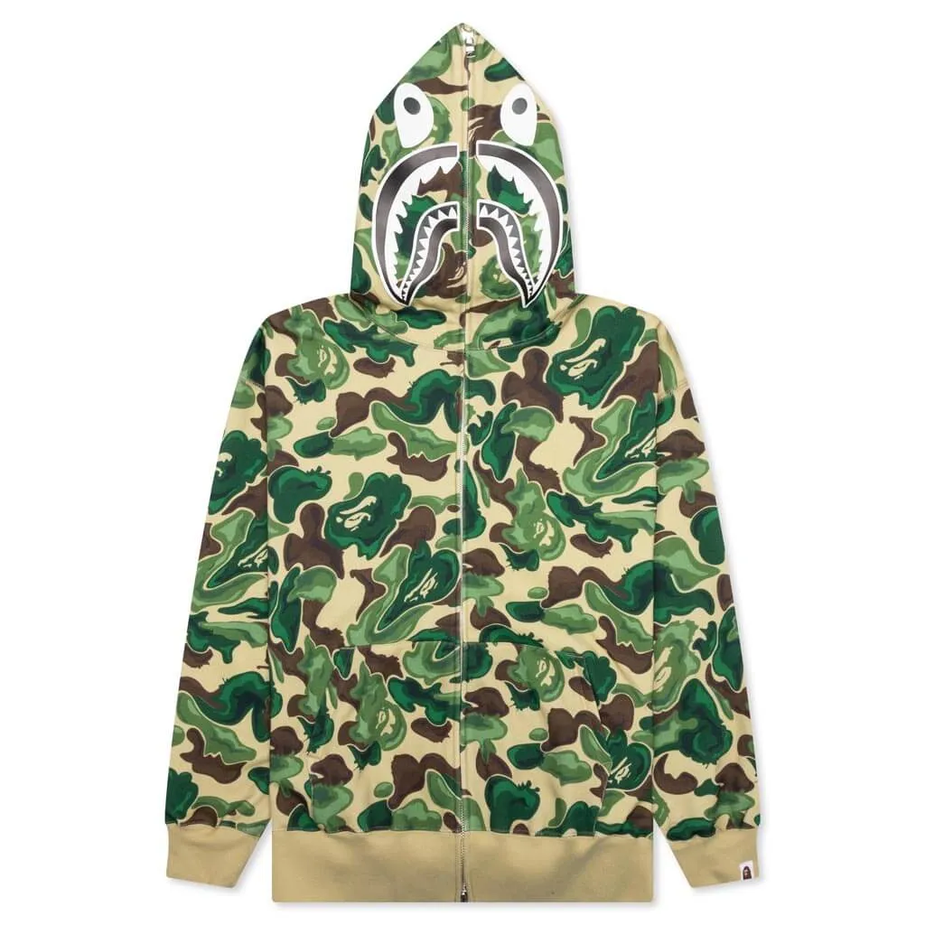 Bape Art Camo Shark Hoodie - Green