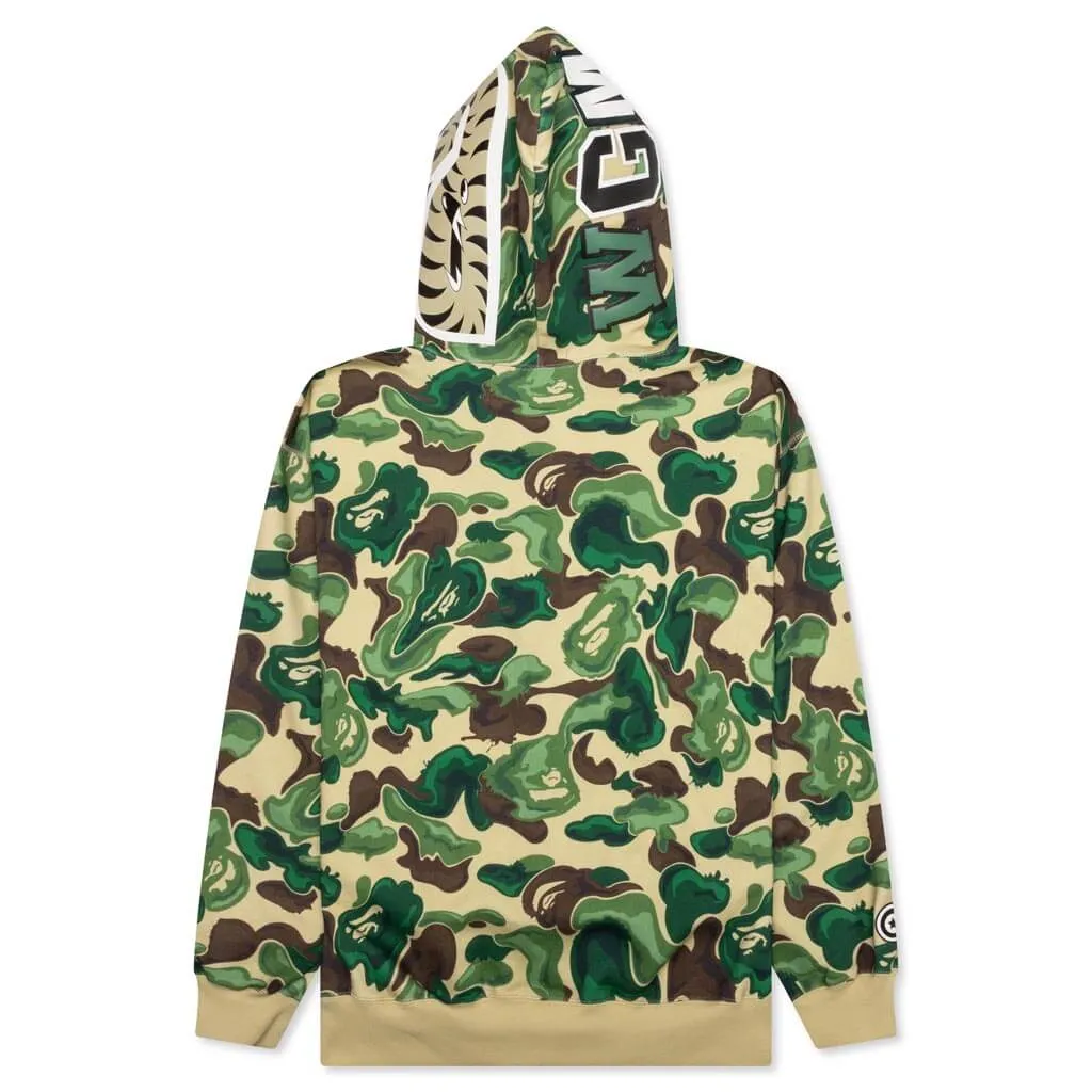 Bape Art Camo Shark Hoodie - Green