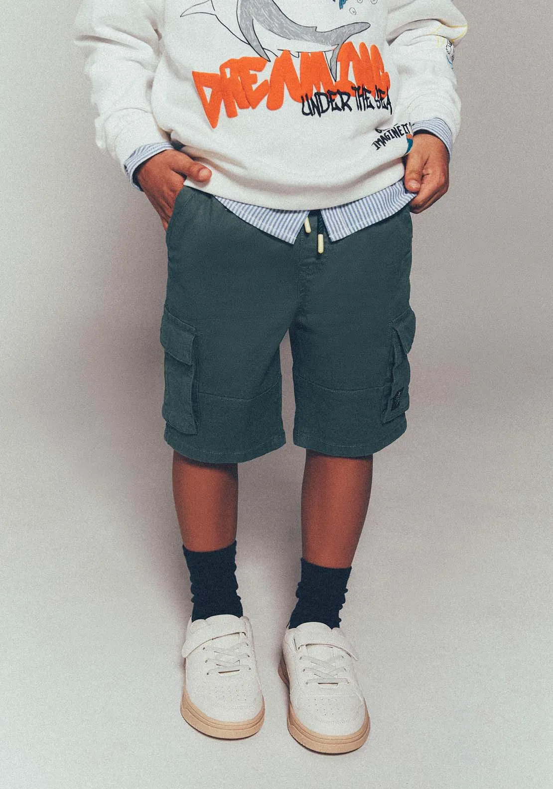 Basic Cargo Shorts - Green