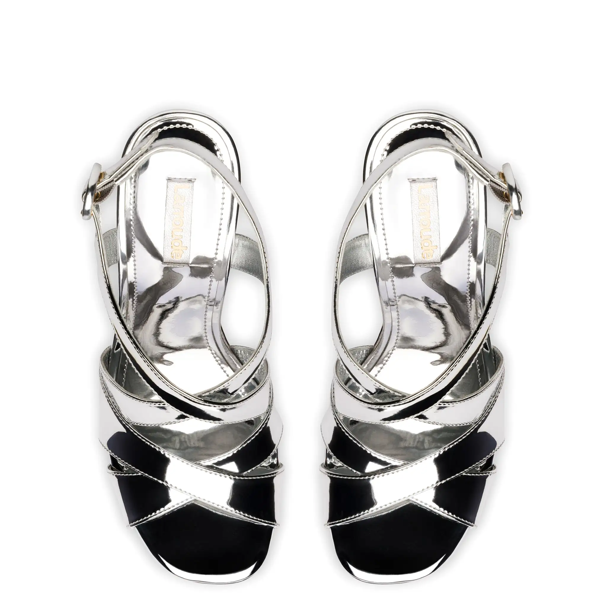 Bee Sandal In Silver Specchio