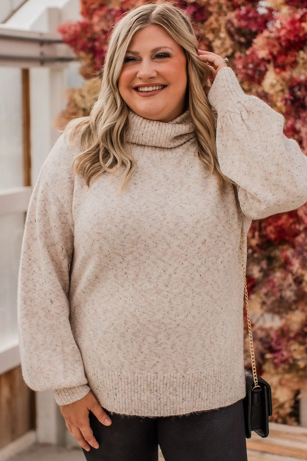 Biggest Wish Turtle Neck Sweater- Oatmeal