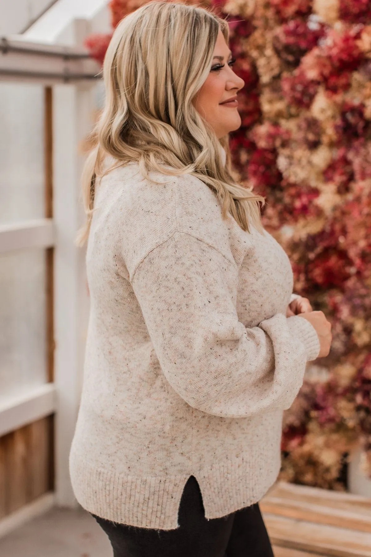 Biggest Wish Turtle Neck Sweater- Oatmeal