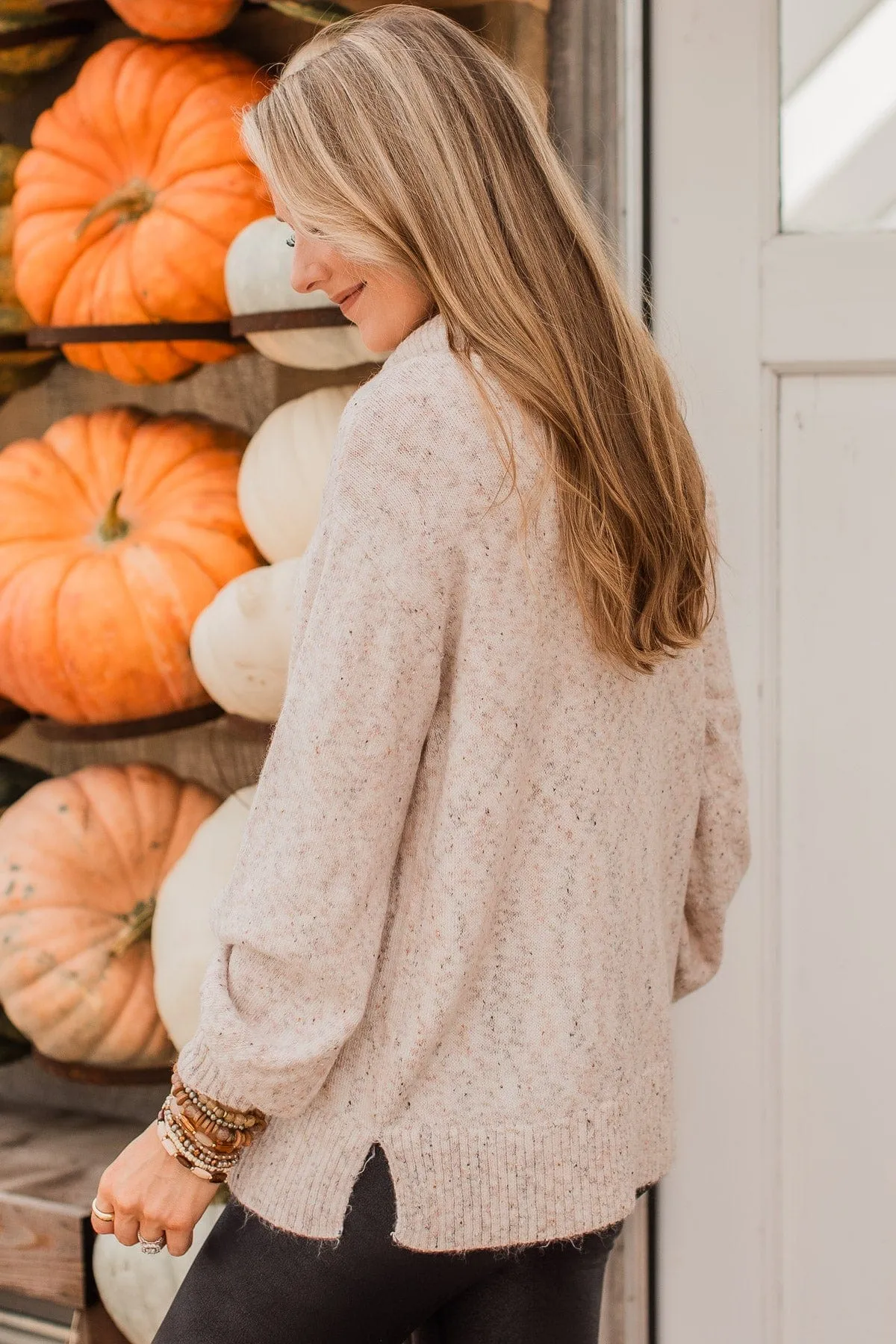 Biggest Wish Turtle Neck Sweater- Oatmeal