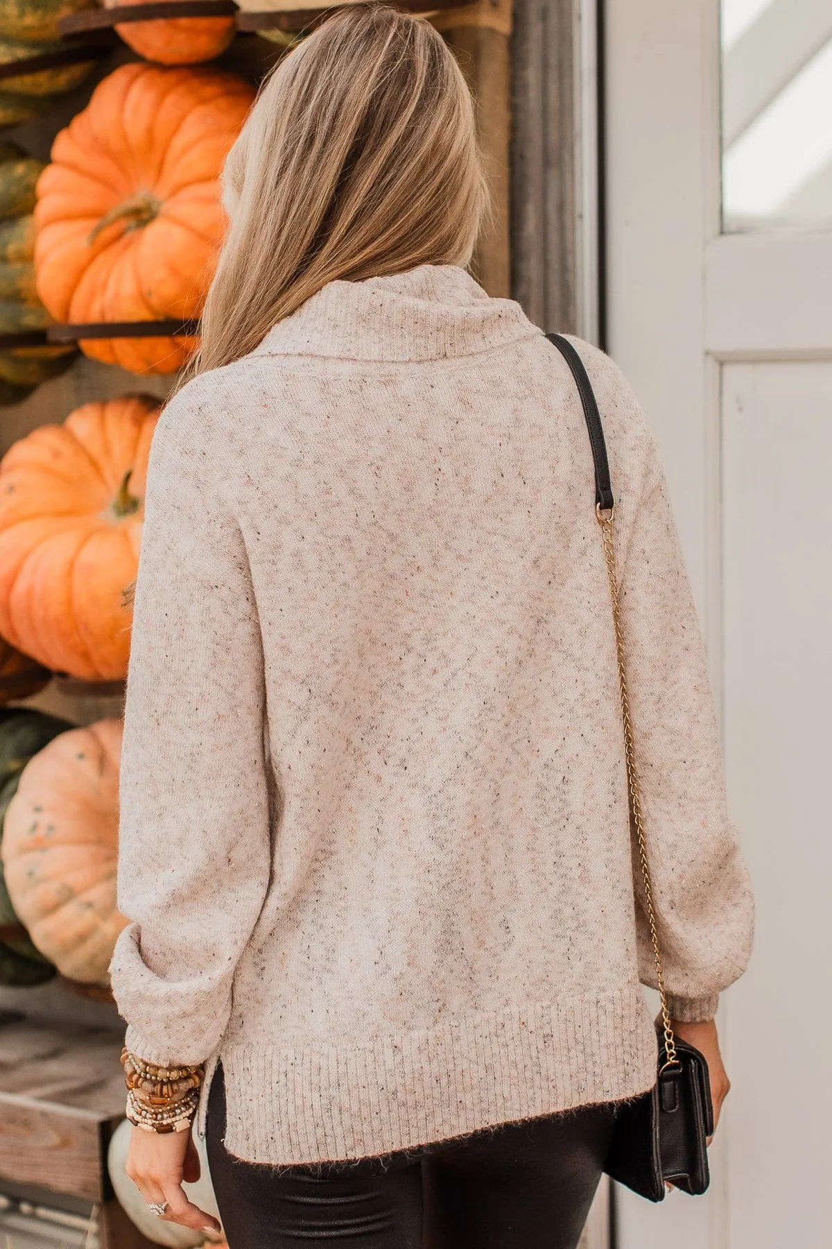 Biggest Wish Turtle Neck Sweater- Oatmeal