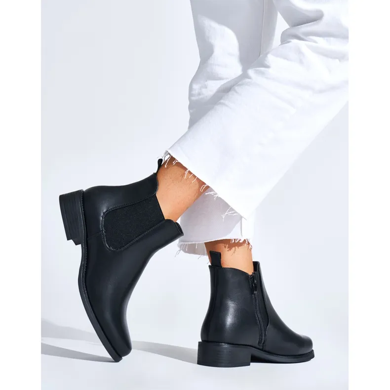 Black ankle boots for women