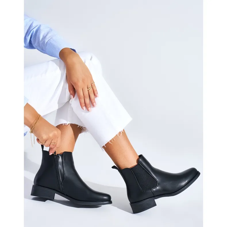 Black ankle boots for women