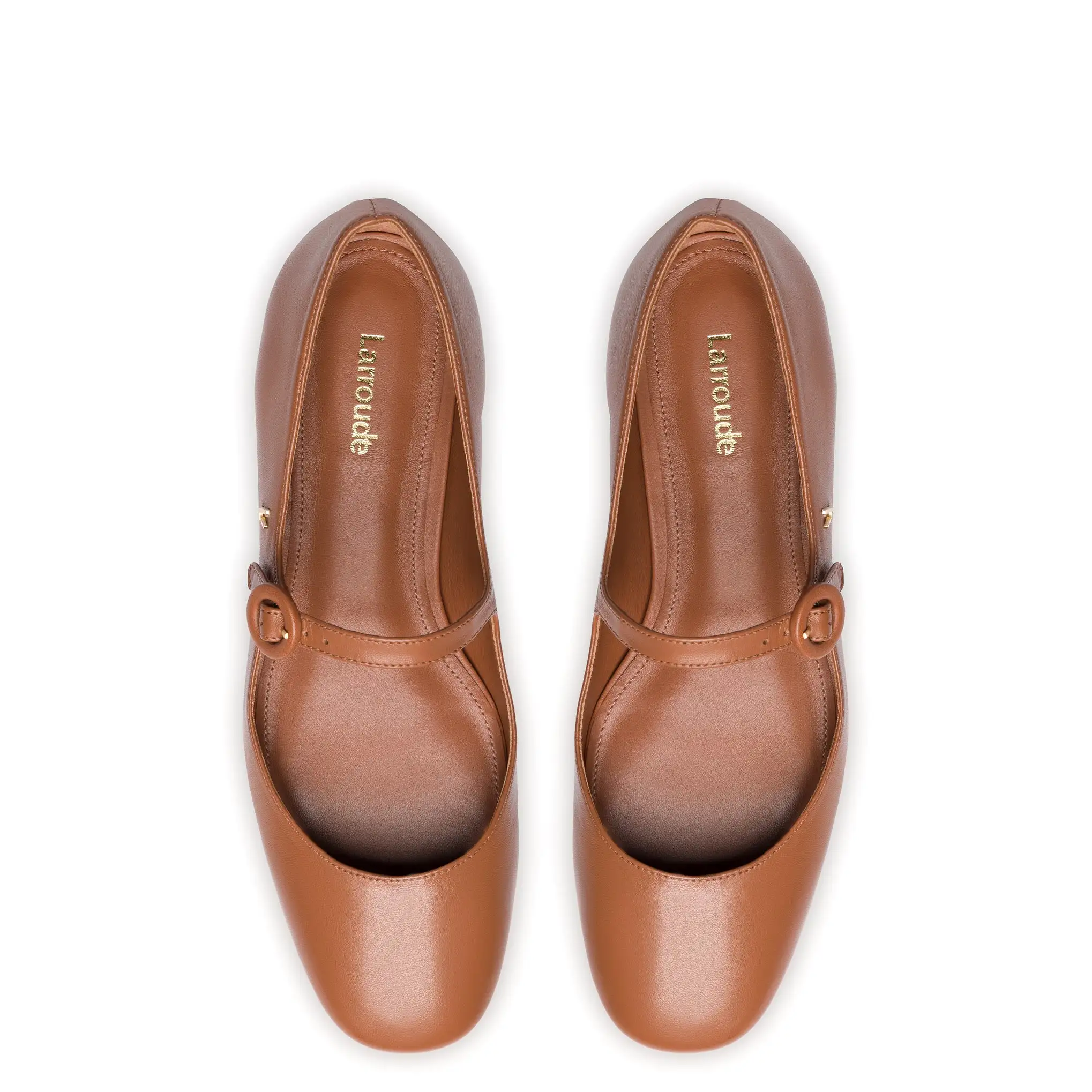 Blair Ballet Flat In Caramel Leather