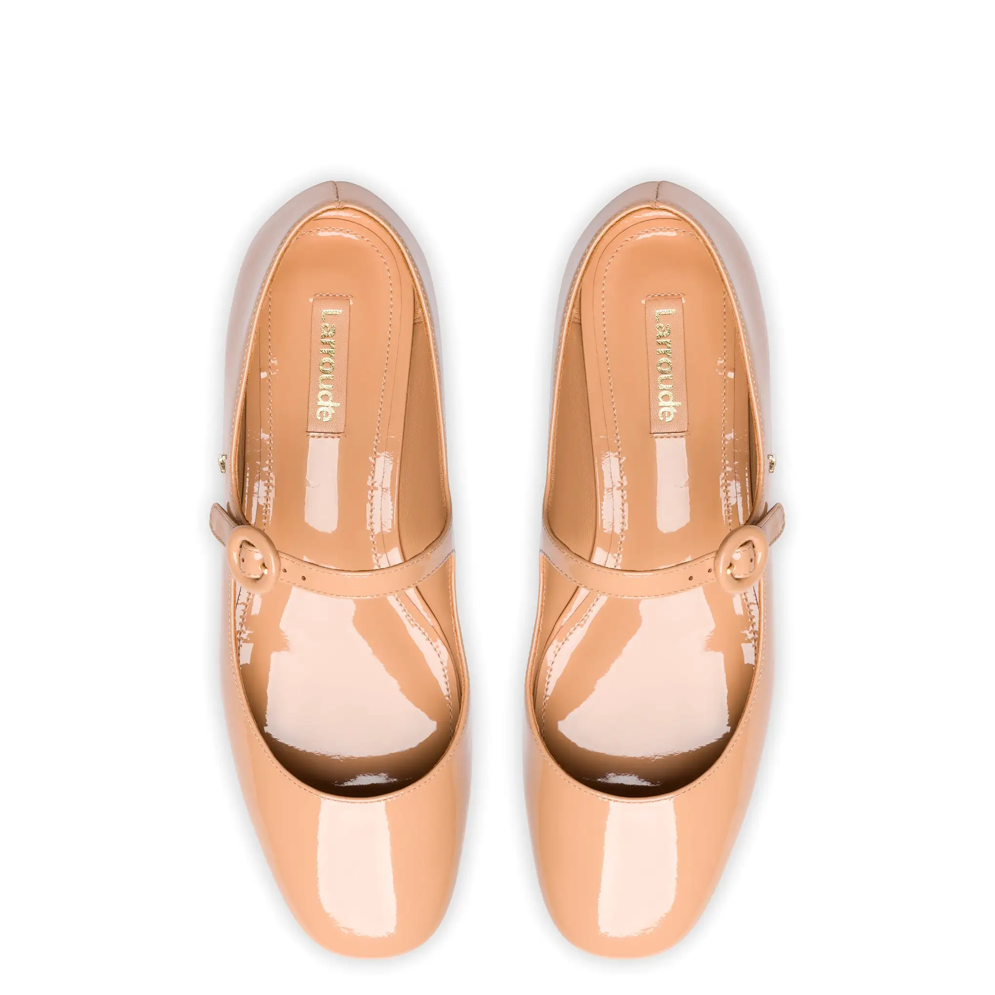 Blair Ballet Flat In Tan Patent Leather