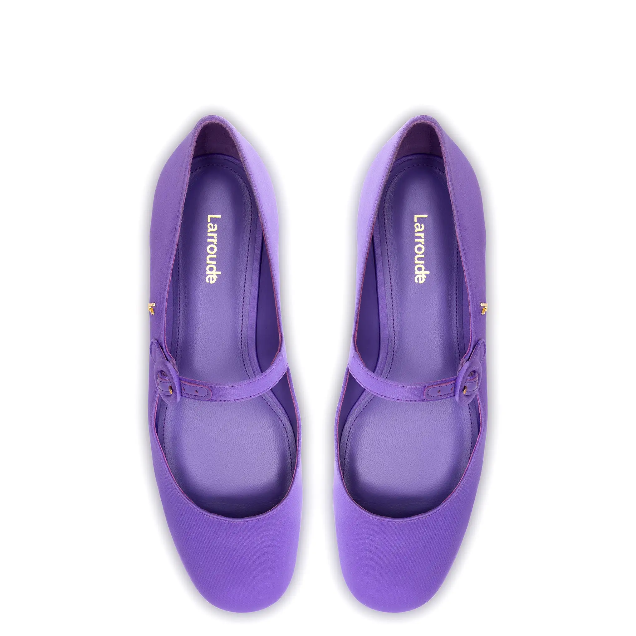 Blair Ballet Flat In Violet Satin