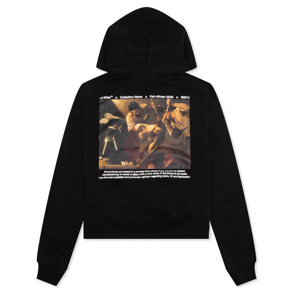 Caravaggio Crowning Over Hoodie - Black/White