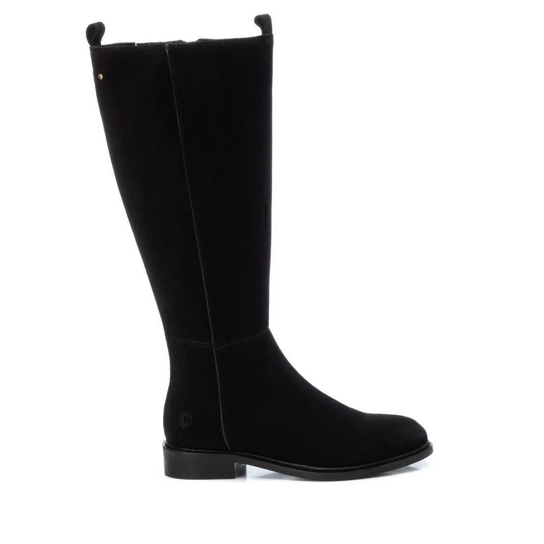 CARMELA Black Suede Knee  Boot  160978