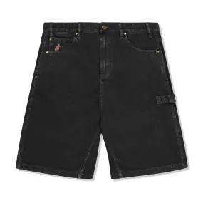 Cash Only Records Denim Shorts Black