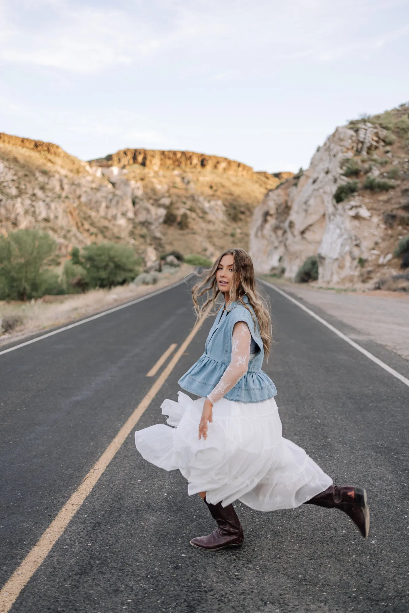 Cheyanne Top In Denim Blue