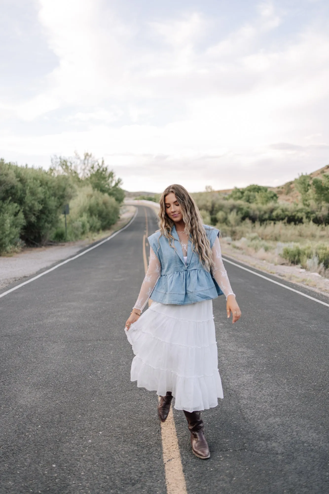 Cheyanne Top In Denim Blue