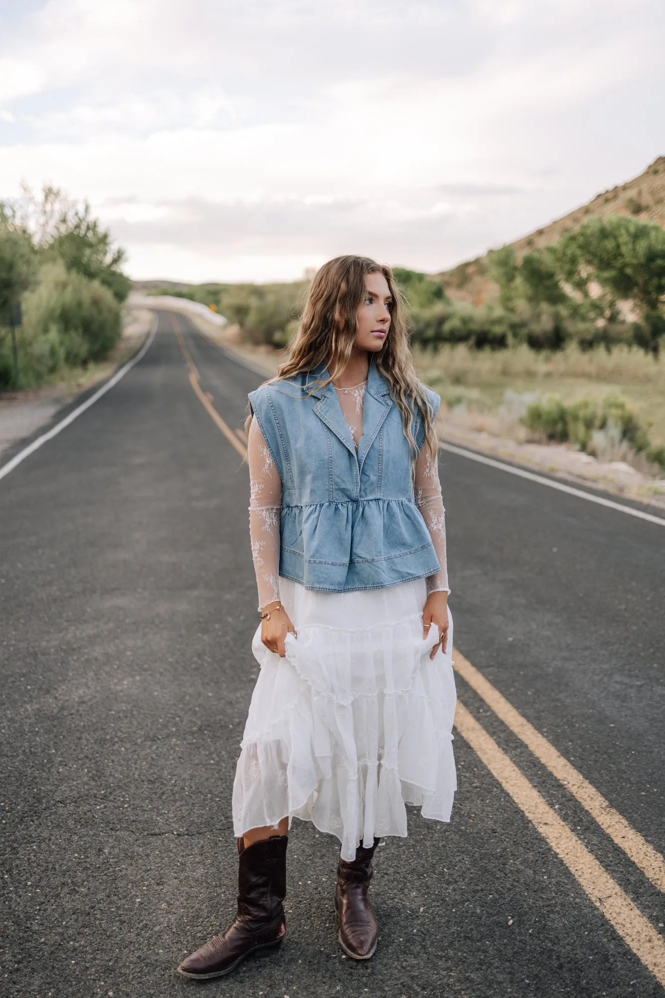 Cheyanne Top In Denim Blue