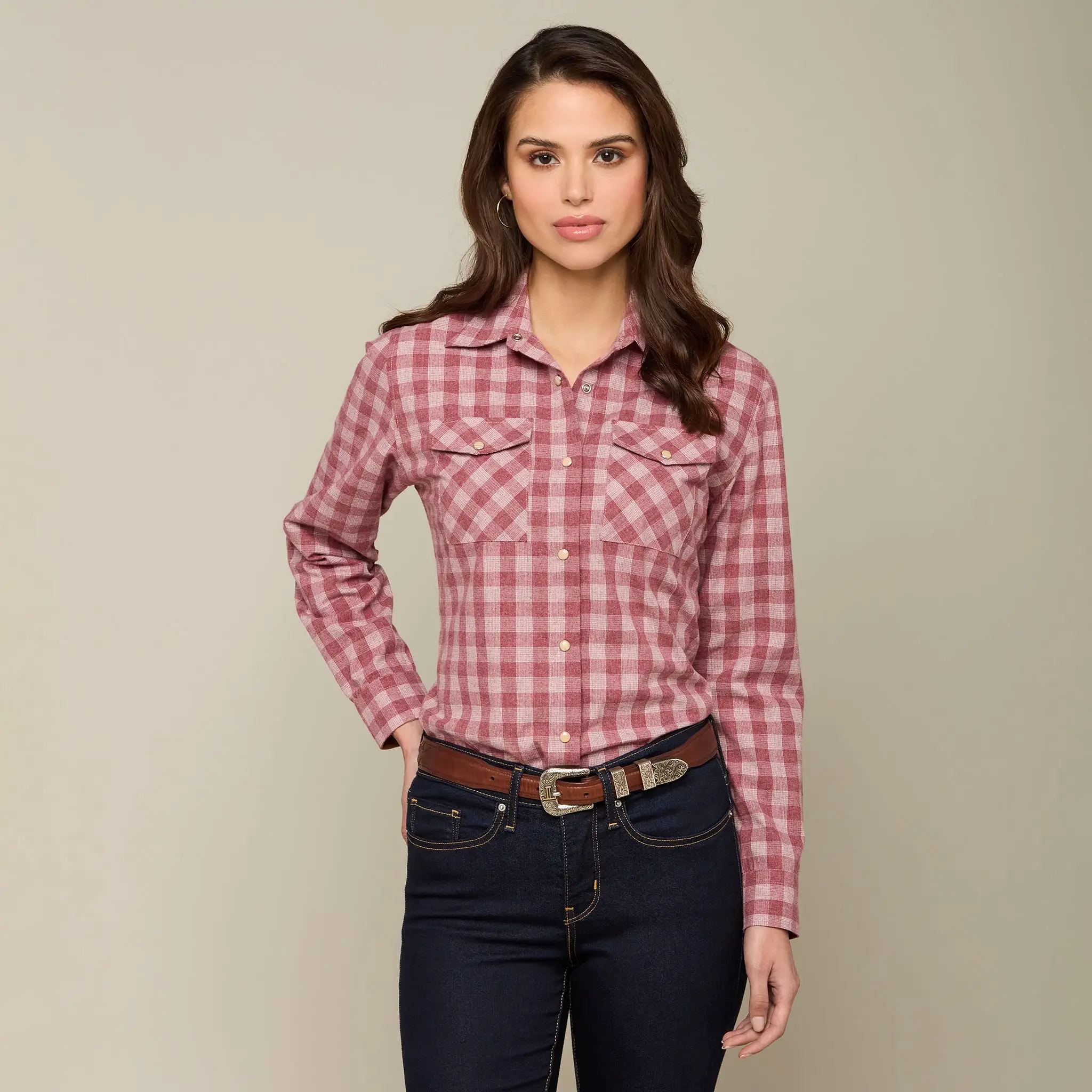 Creede Flannel :: Cranberry