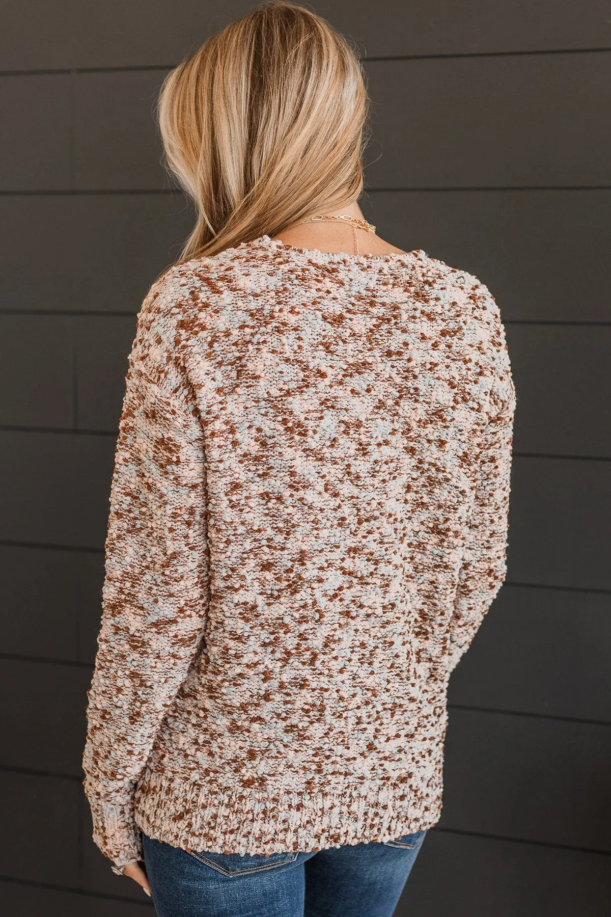 Dream All Day Popcorn Sweater- Mocha