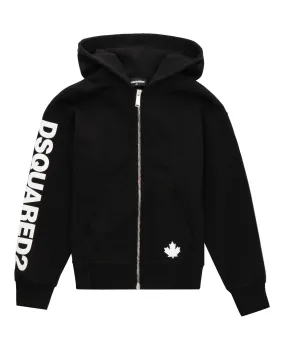 Dsquared2 Kids Logo Printed Zipped Hoodie