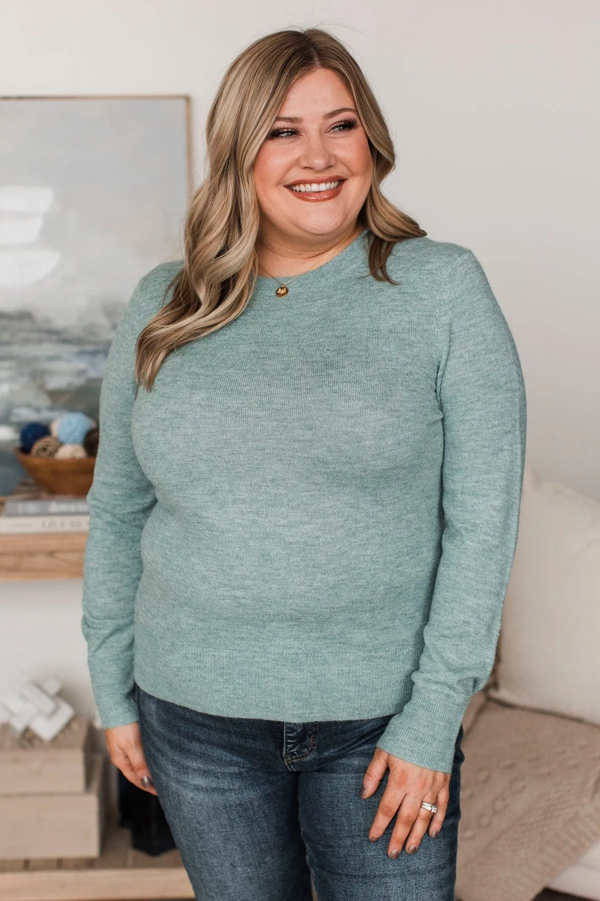 Easy To Remember Lightweight Sweater- Sage