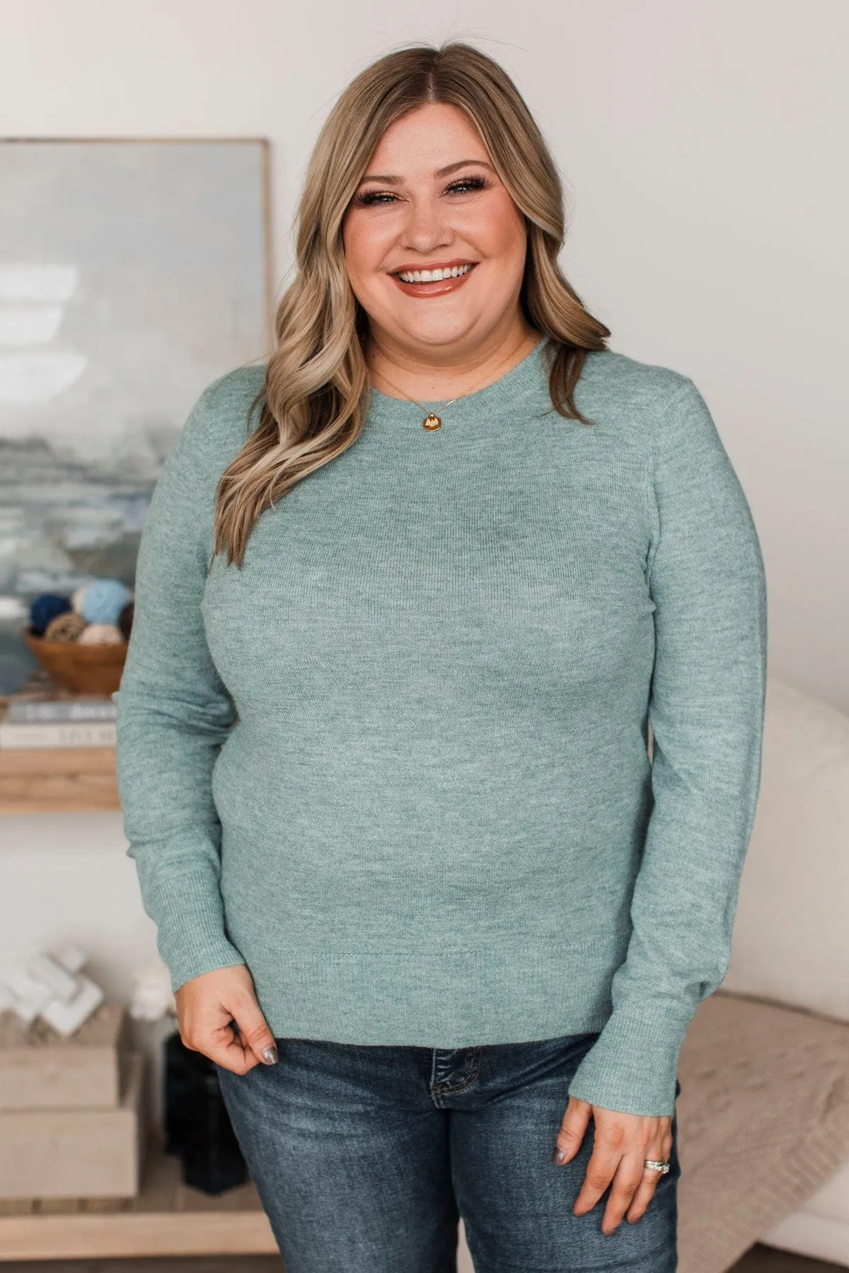 Easy To Remember Lightweight Sweater- Sage