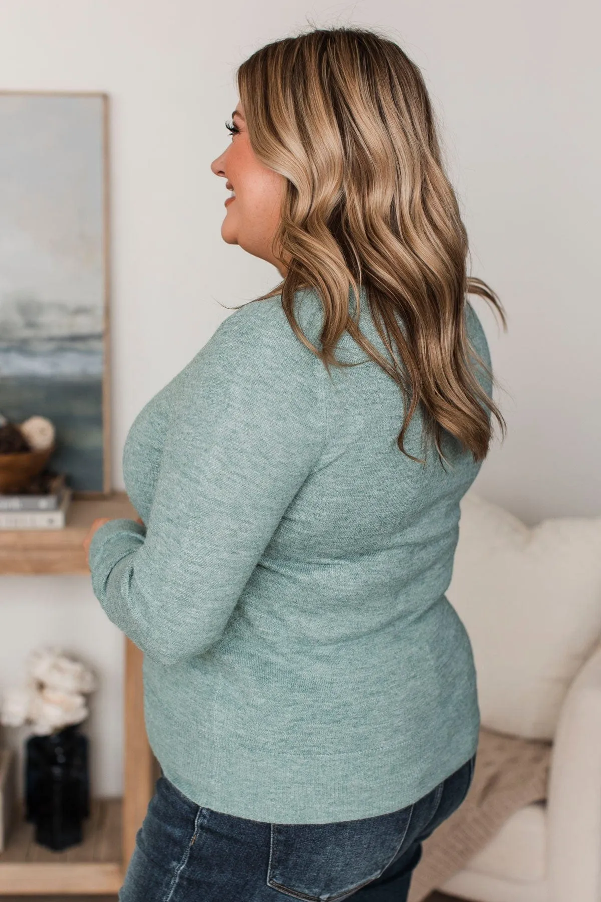 Easy To Remember Lightweight Sweater- Sage