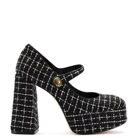 Emma Pump In Black Tweed