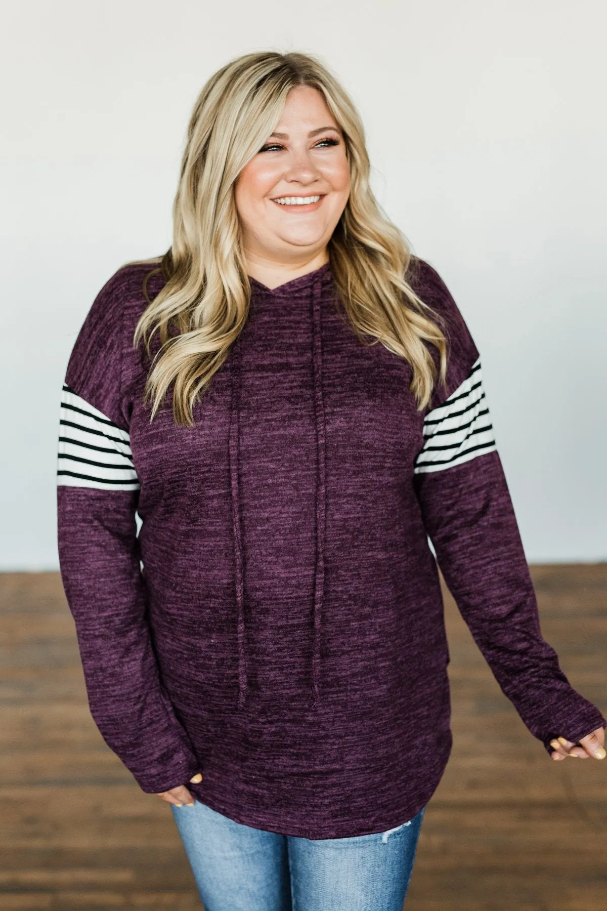 Far From Home Lightweight Hoodie- Plum