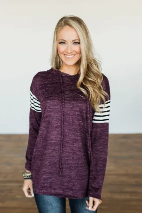 Far From Home Lightweight Hoodie- Plum