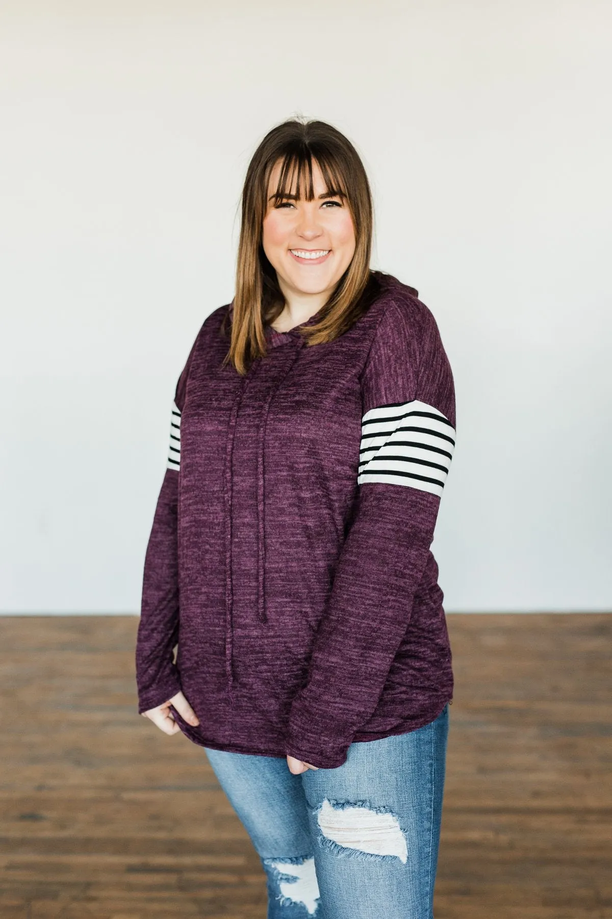 Far From Home Lightweight Hoodie- Plum