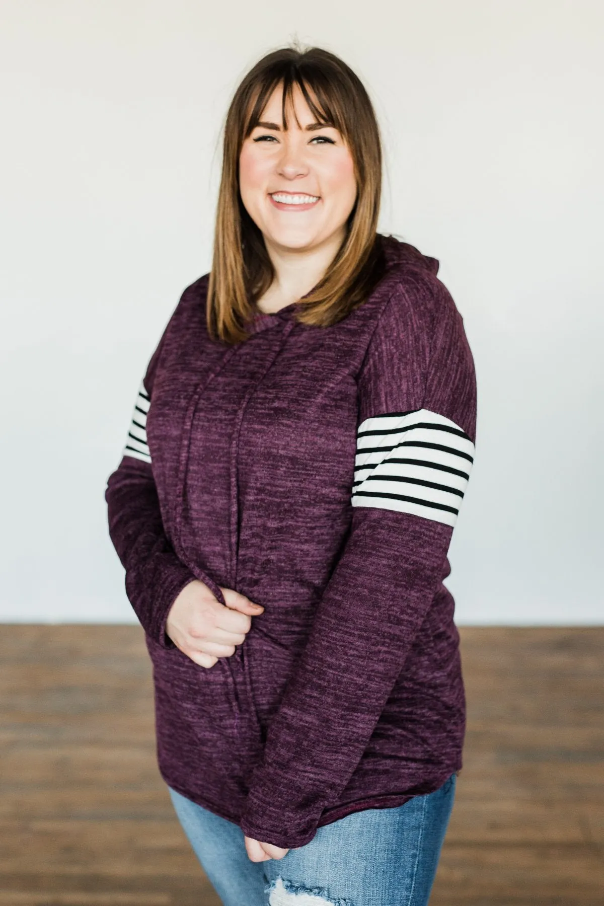 Far From Home Lightweight Hoodie- Plum