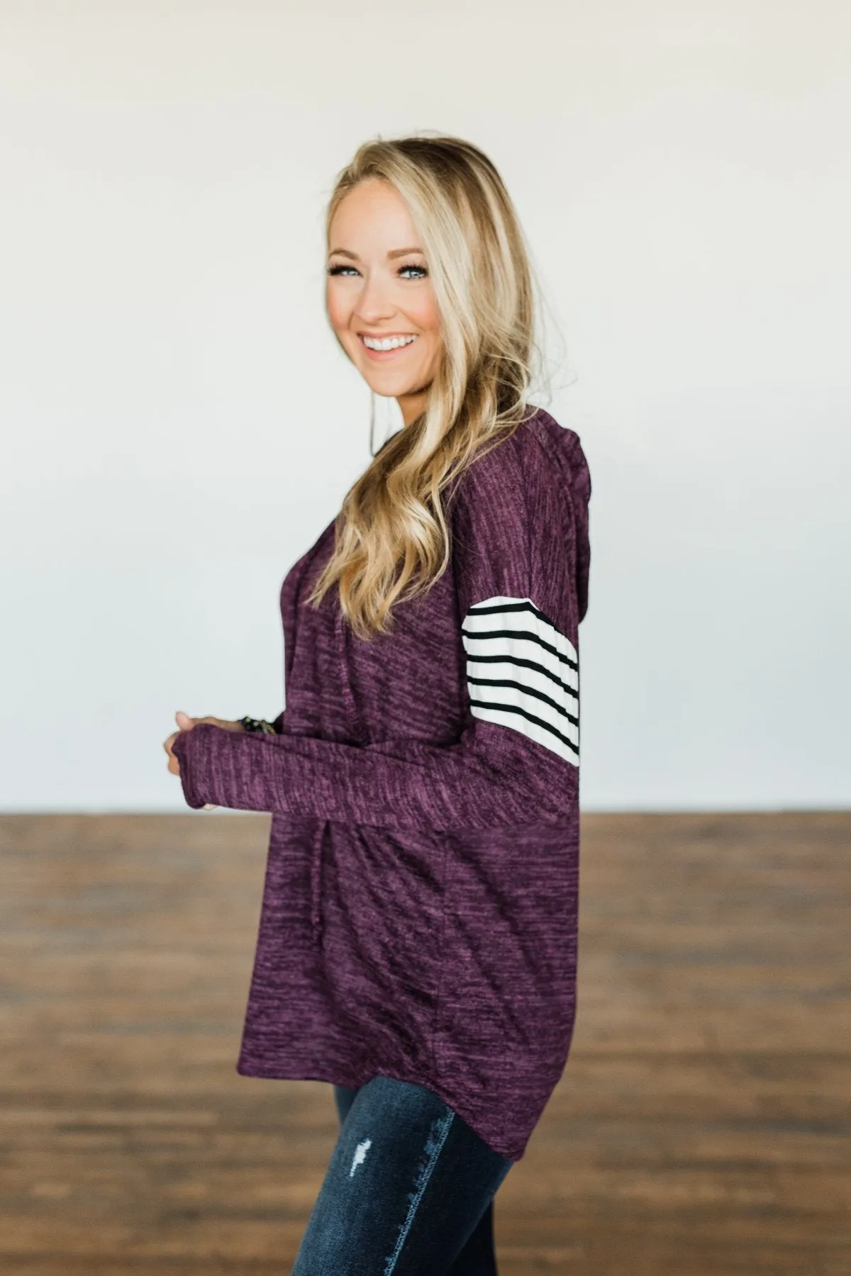 Far From Home Lightweight Hoodie- Plum