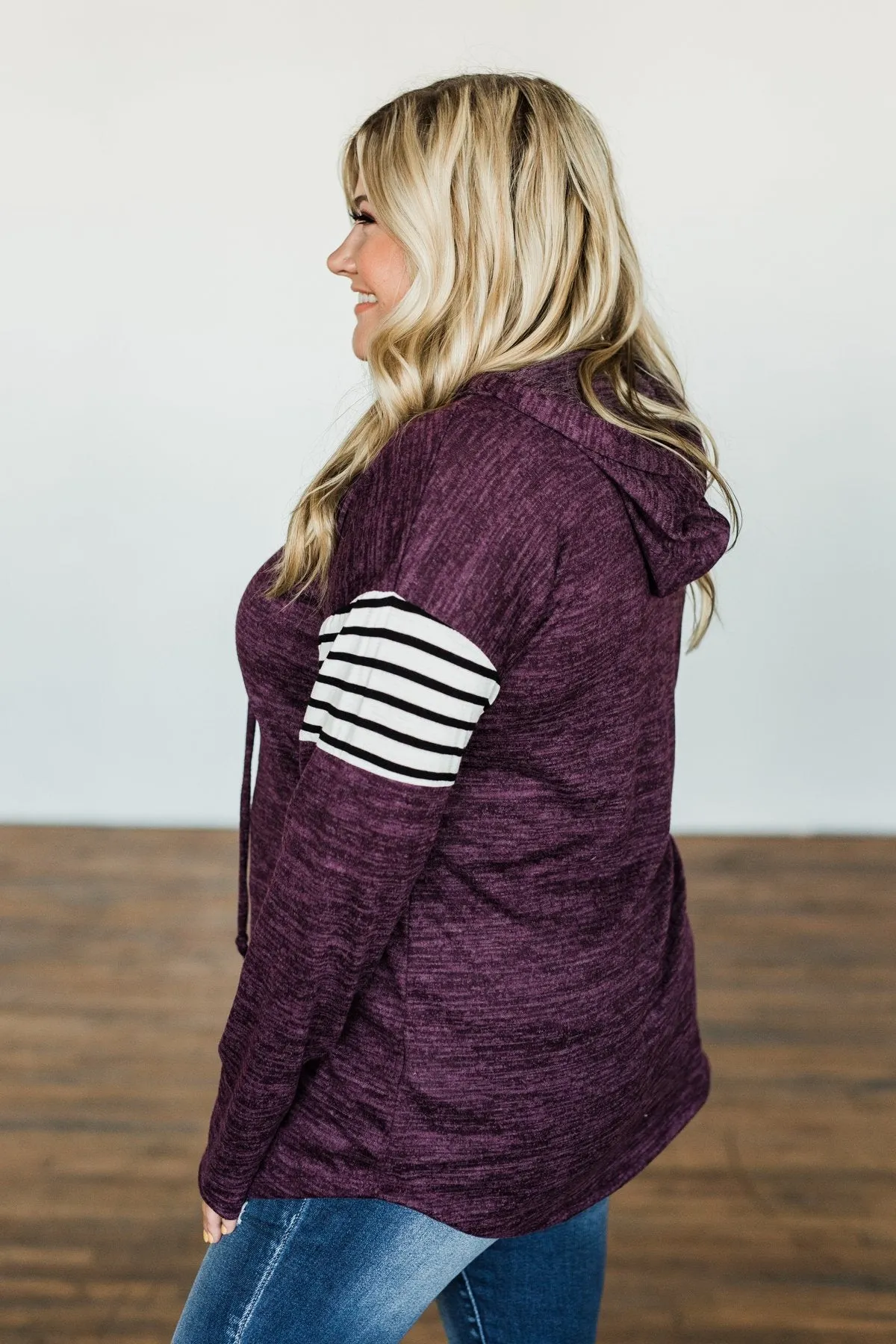 Far From Home Lightweight Hoodie- Plum