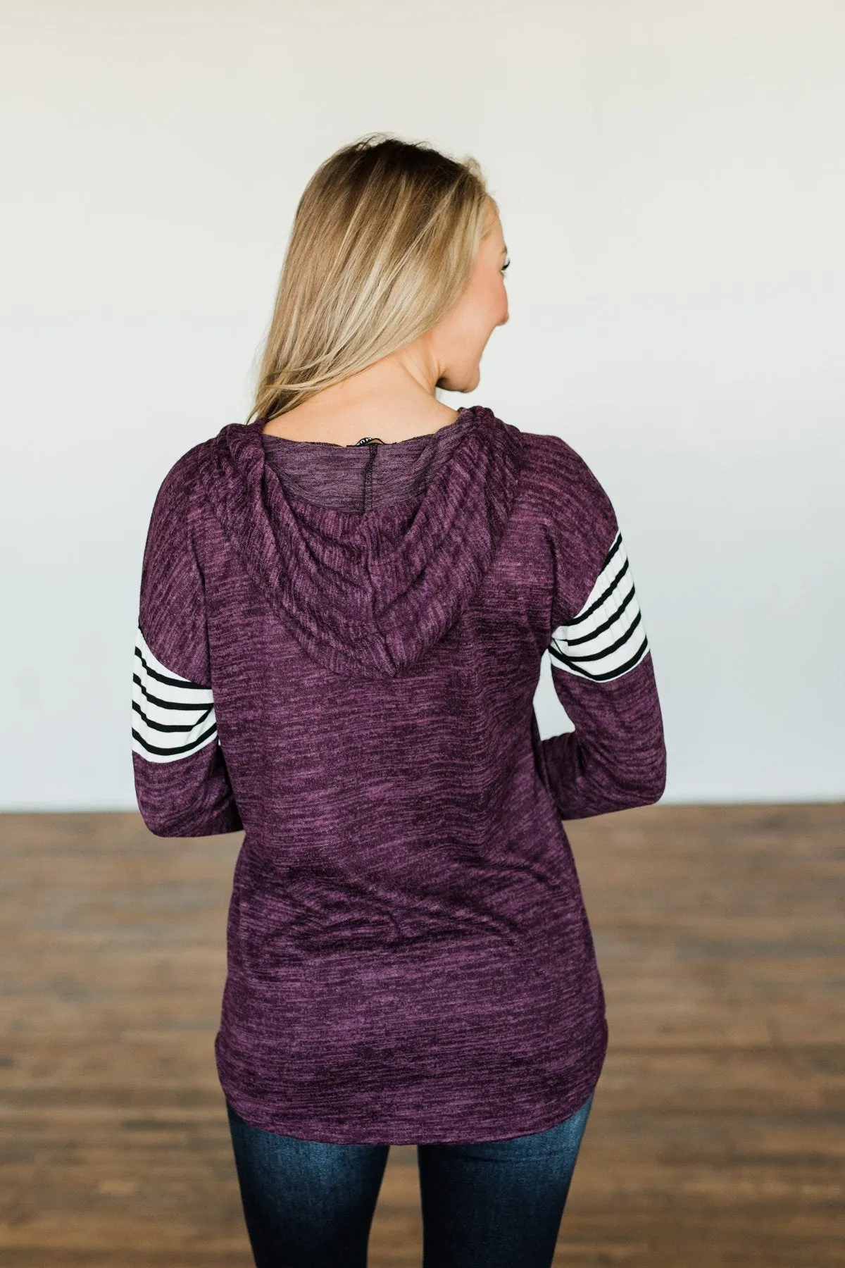 Far From Home Lightweight Hoodie- Plum