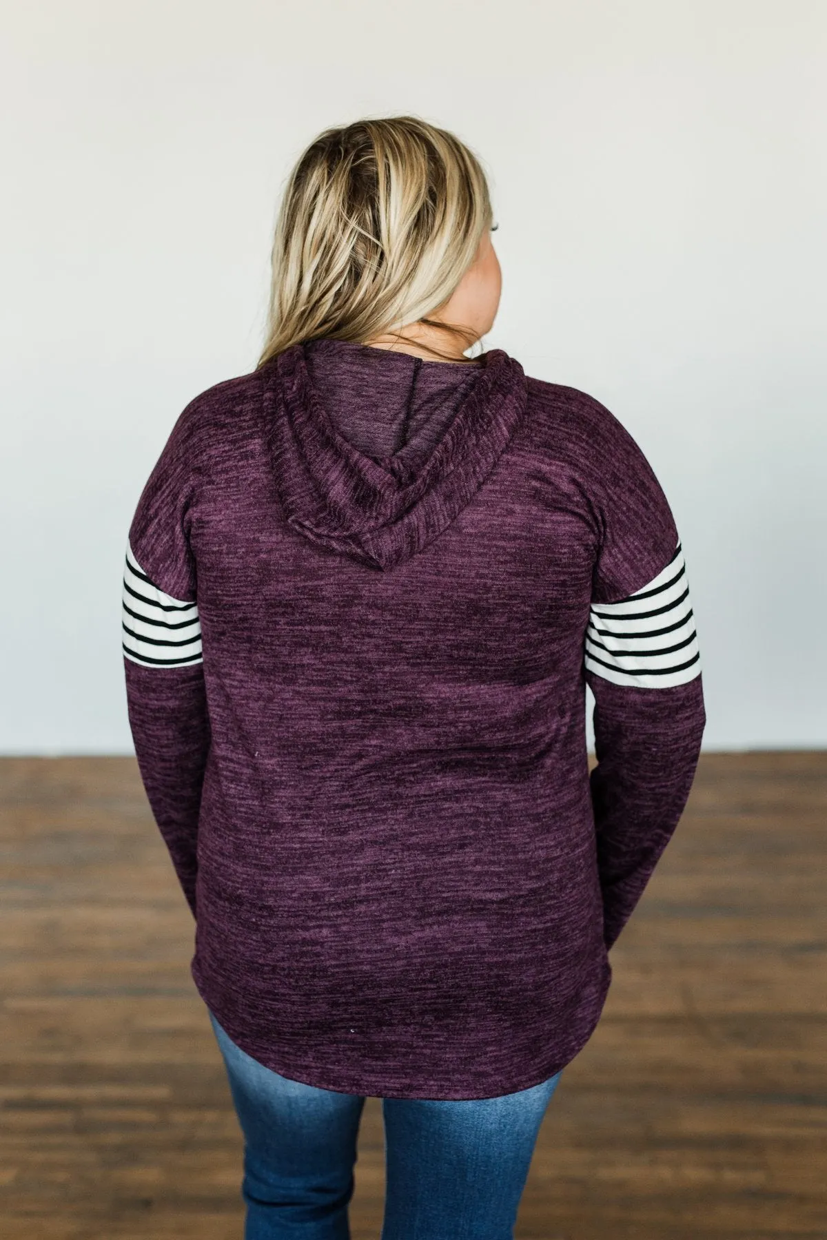 Far From Home Lightweight Hoodie- Plum