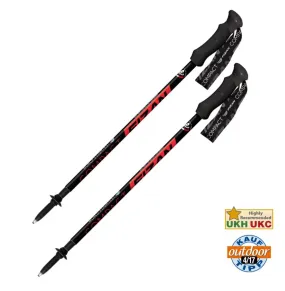 Fizan Compact Red Trekking Poles (Single Pole)